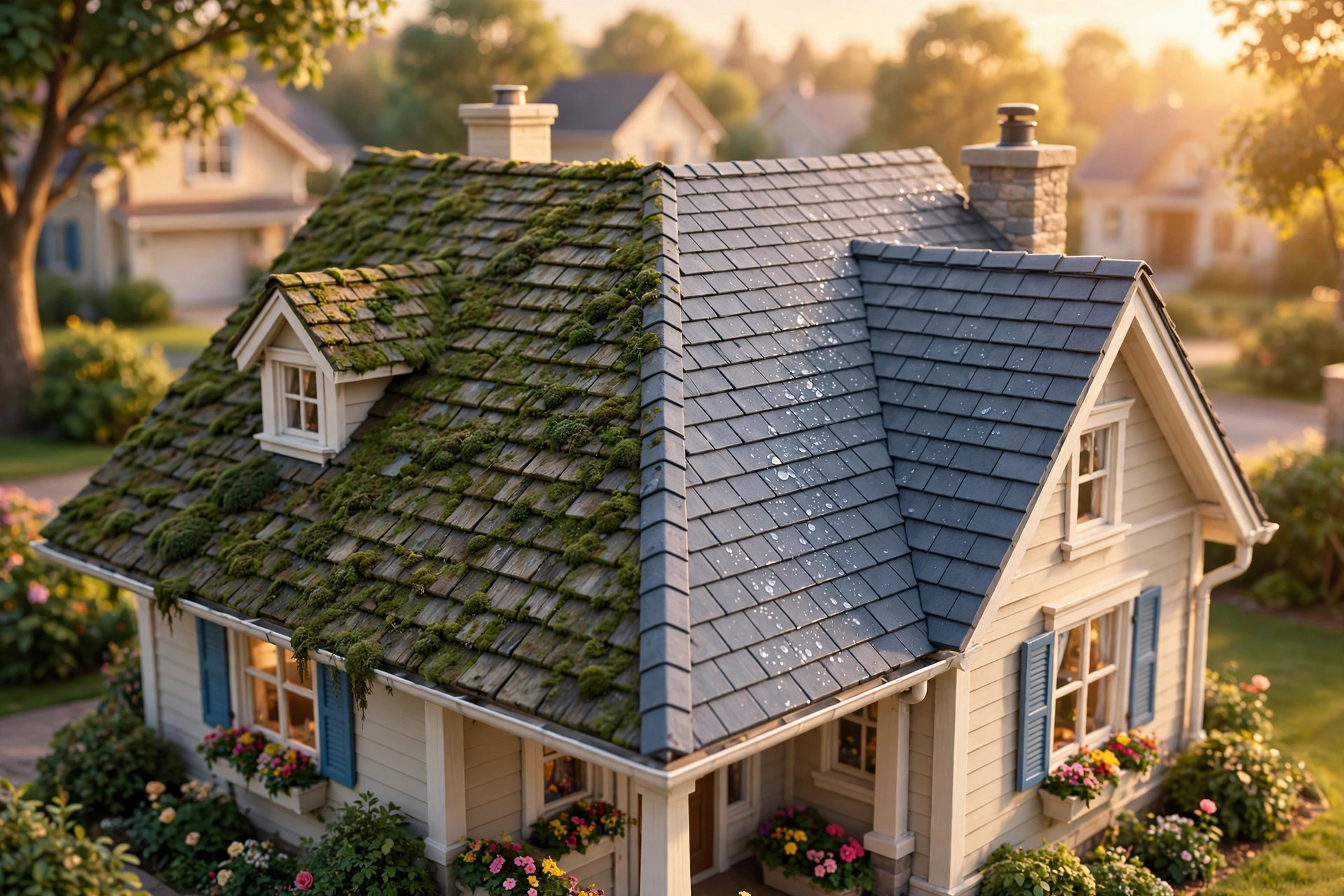 Roof Moss & Algae — illustration