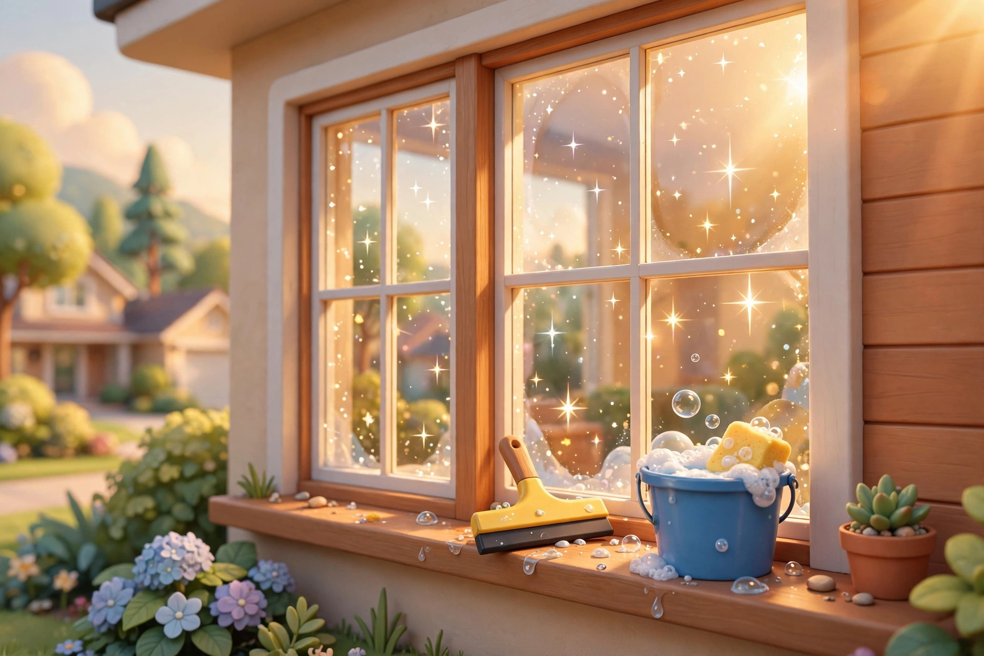 Window Cleaning — illustration